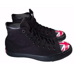 🎨Converse British Toe Black High Tops🎨